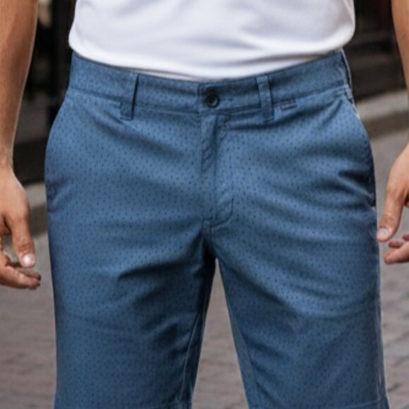 TravisMathew Men's Deep Blue subtle patterned Shorts - Picture 2 of 9